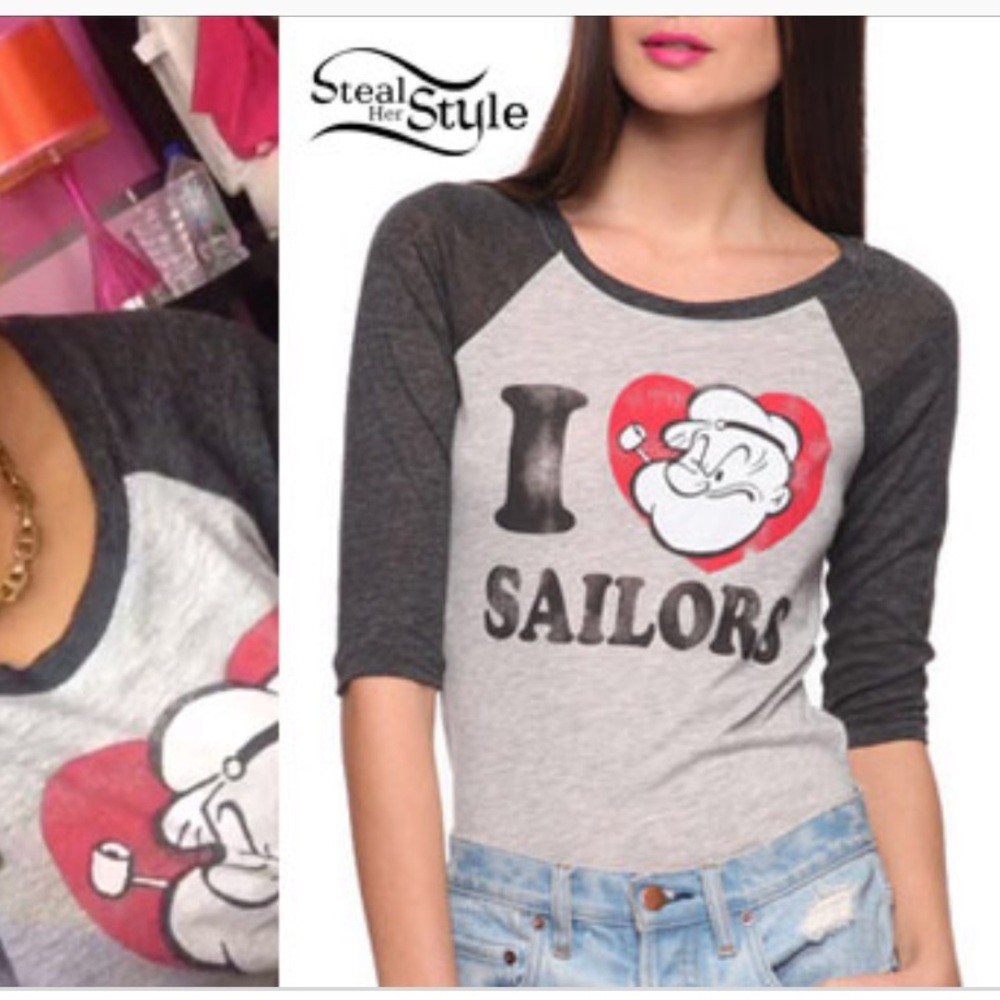F21 Popeye baseball tea Sz M - Picture 1 of 7